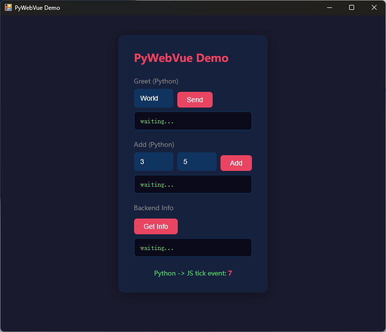 PyWebVue